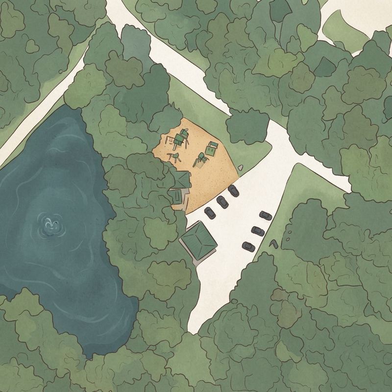 Illustrated map of Thompson Park