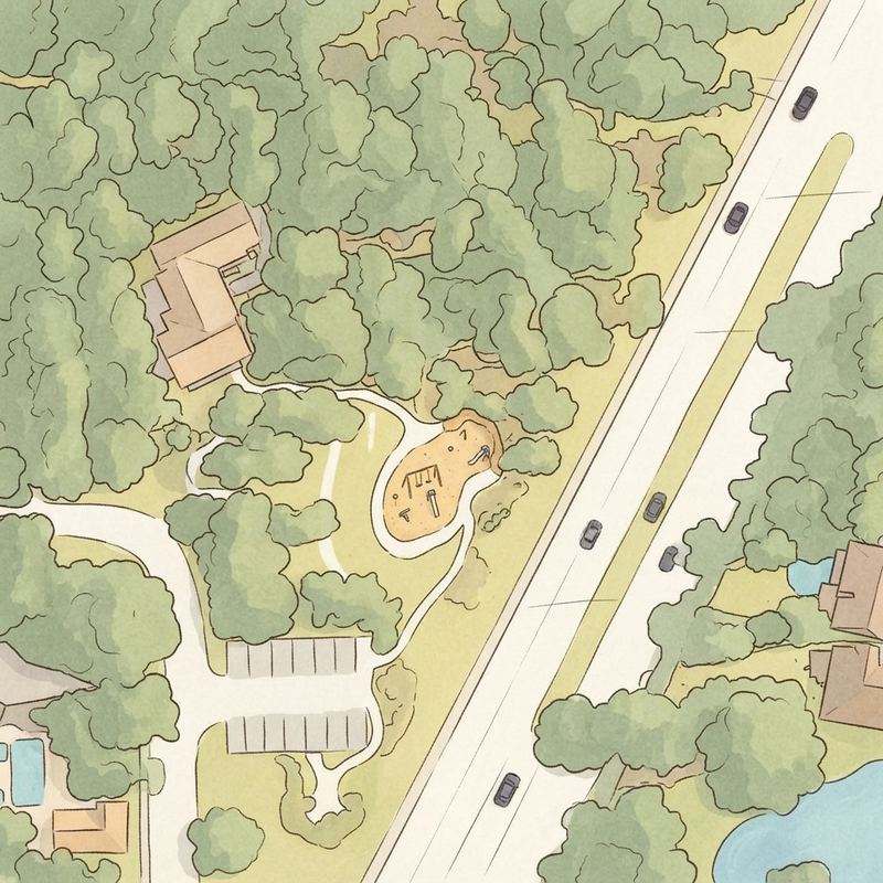 Illustrated map of Thora Hart Park