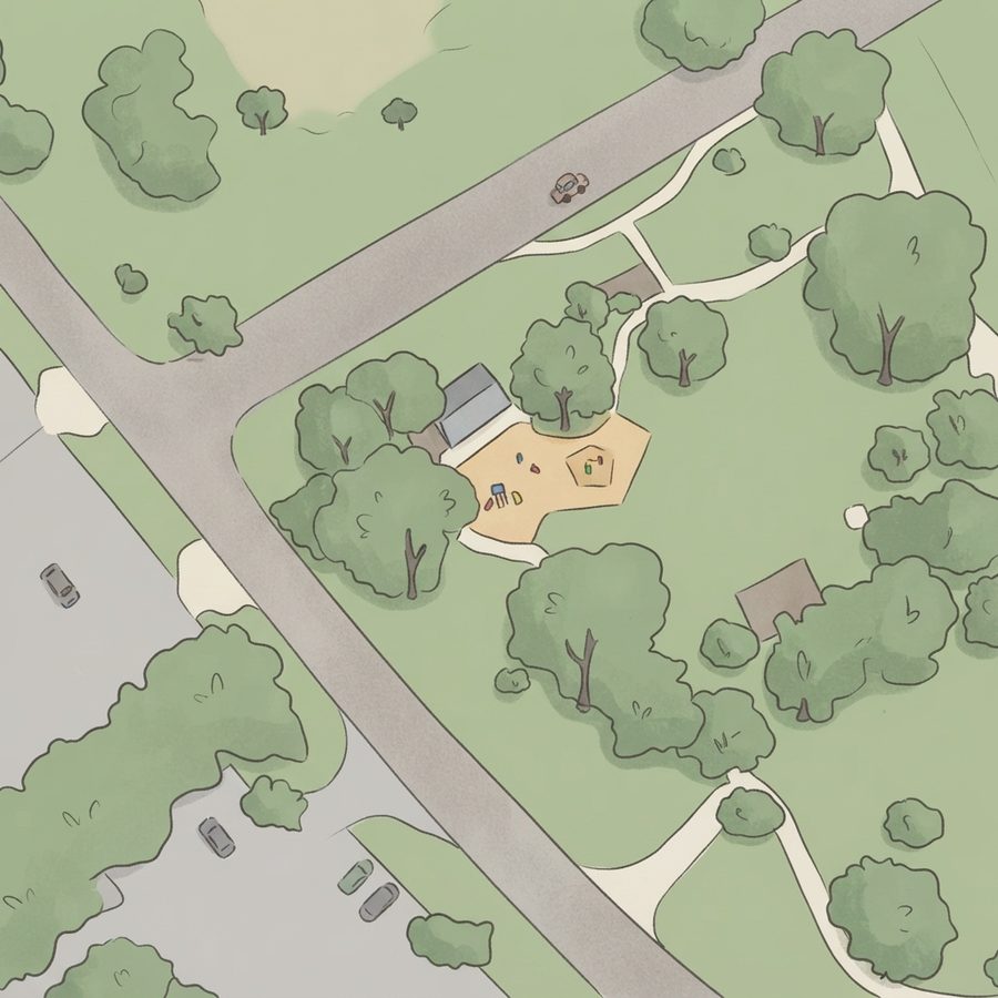 Illustrated map of Thulemeyer Park