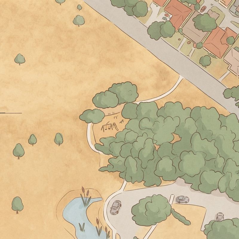 Illustrated map of Thurgood Marshall Park