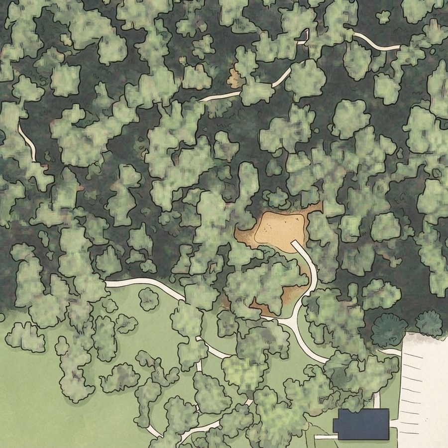 Illustrated map of Tidwell Park