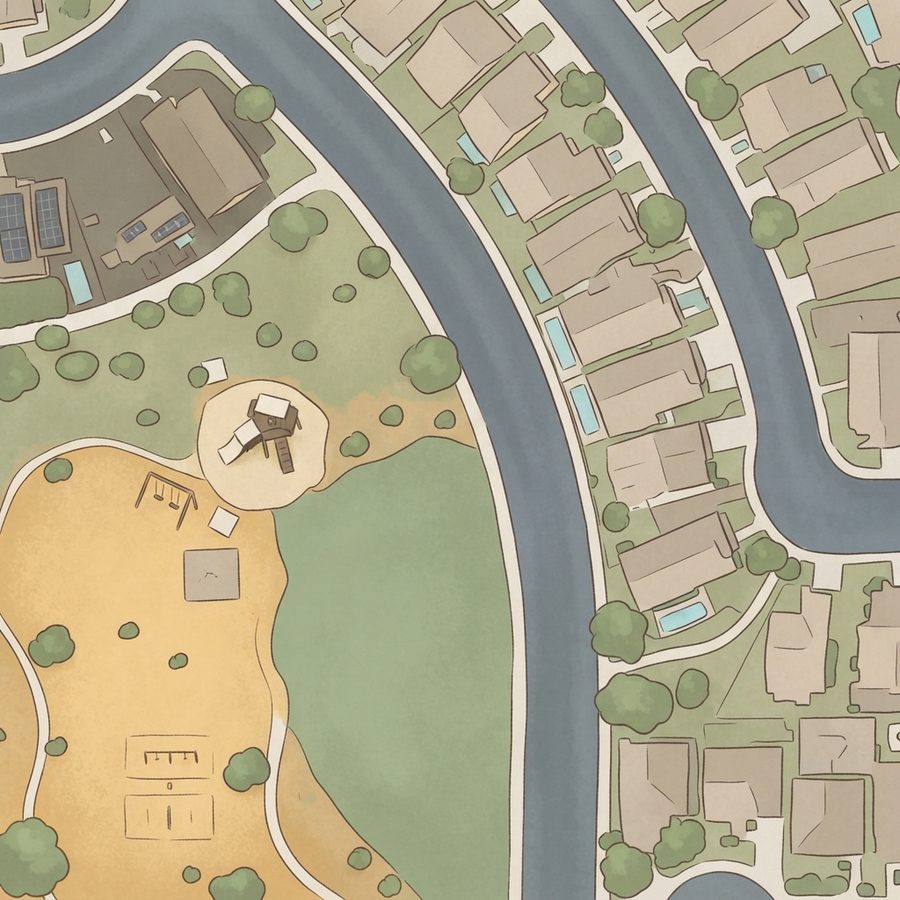 Illustrated map of Tierra De Palmas Park