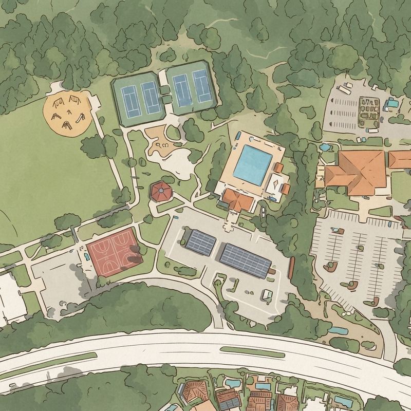 Illustrated map of Tierrasanta Park