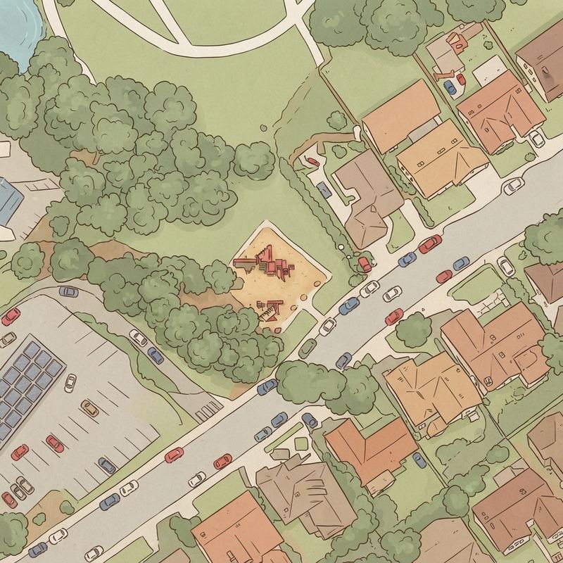 Illustrated map of Tiffany Park