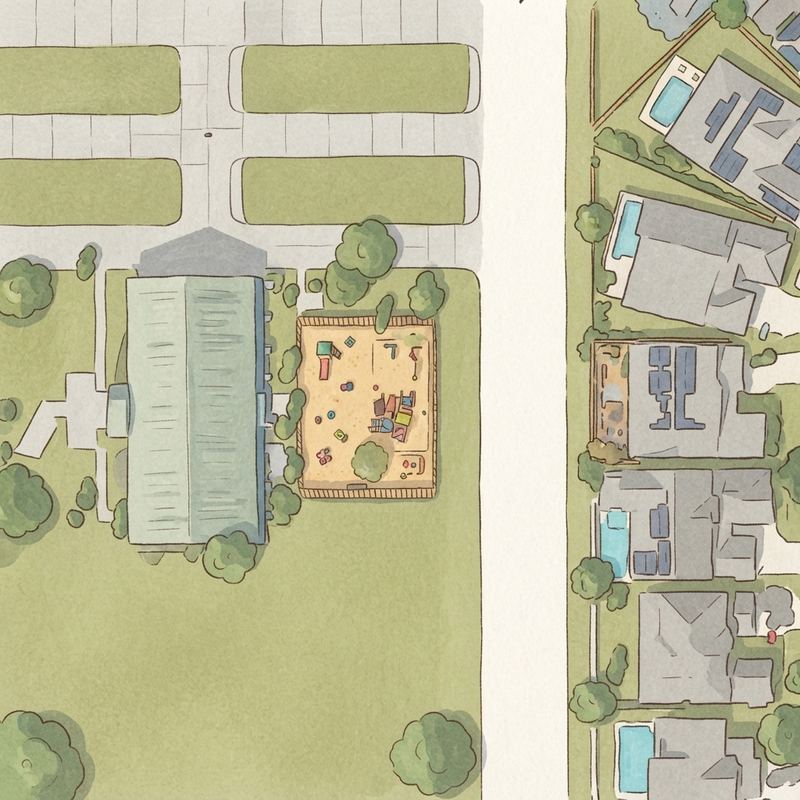Illustrated map of Tildenville Park