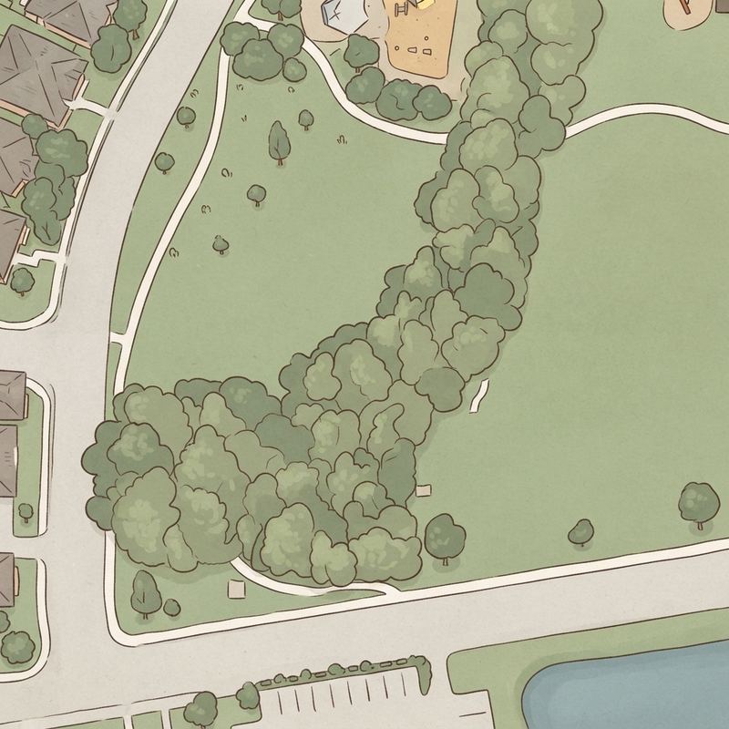 Illustrated map of Timber Brook Park