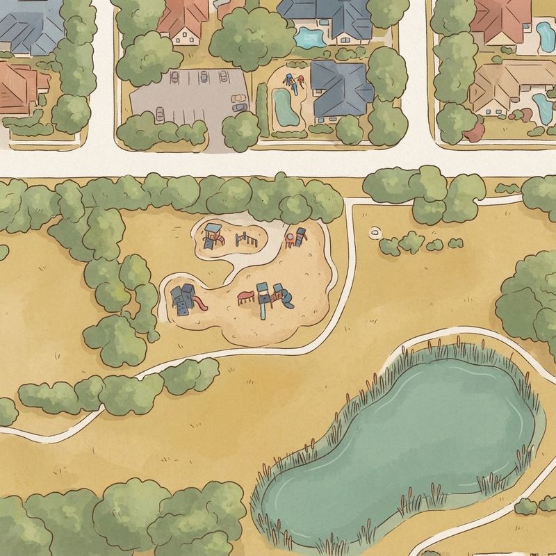 Illustrated map of Timber Creek Park