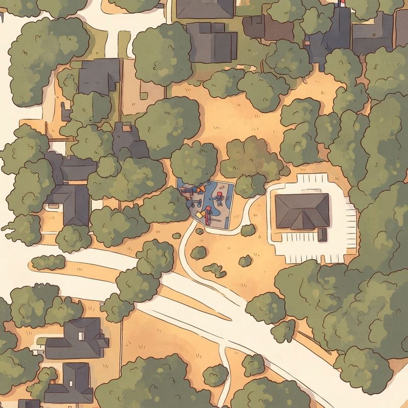 Illustrated map of Timber Creek Park