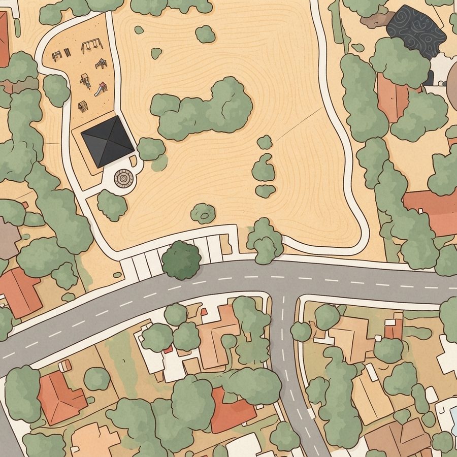 Illustrated map of Timber Ridge Park