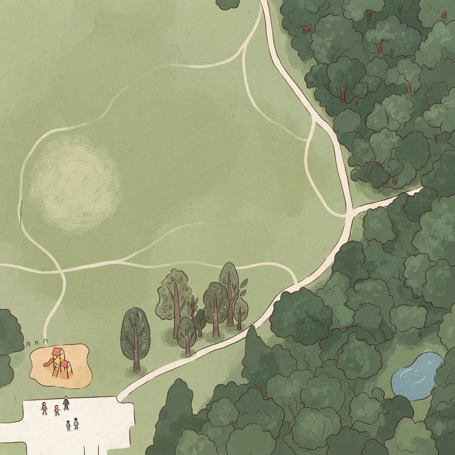 Illustrated map of Timothy Park