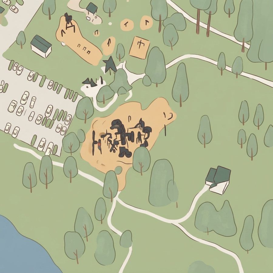 Illustrated map of Tinkerbell Playground