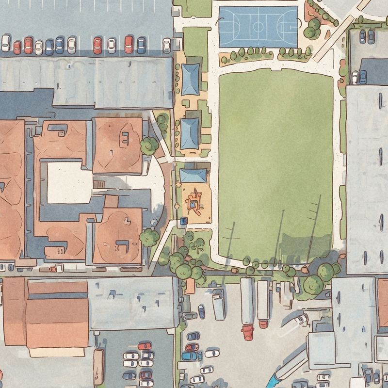 Illustrated map of Tobie Wilson Park