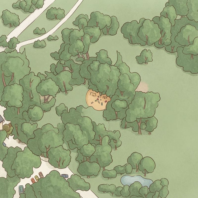 Illustrated map of Tokalon Park