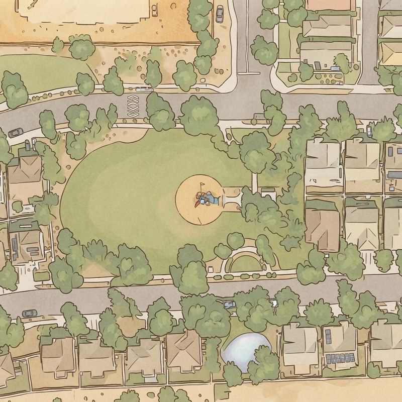 Illustrated map of Tolleson Veterans Park