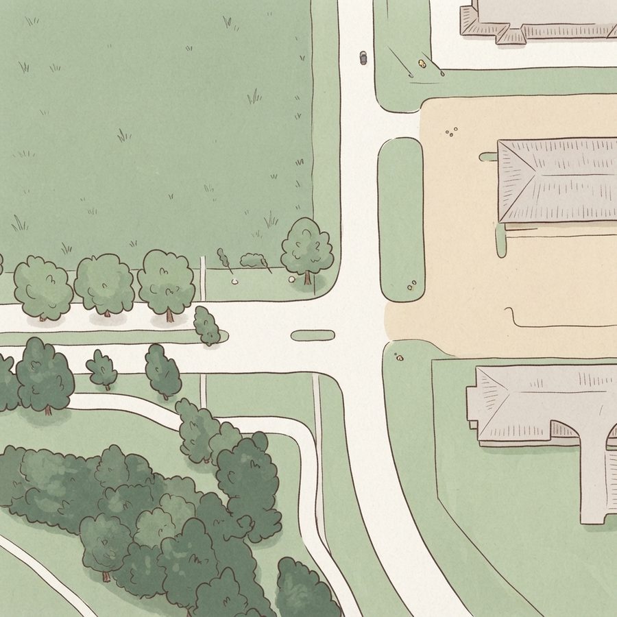Illustrated map of Tom Bass Regional Park Section 1