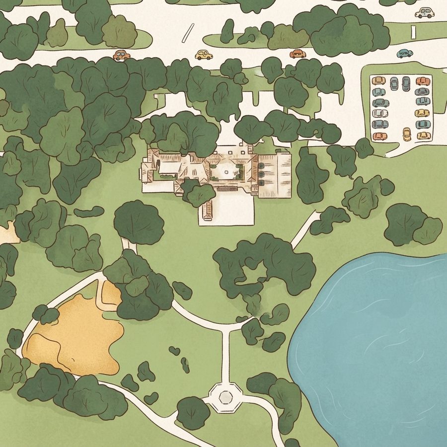 Illustrated map of Tom Wussow Park