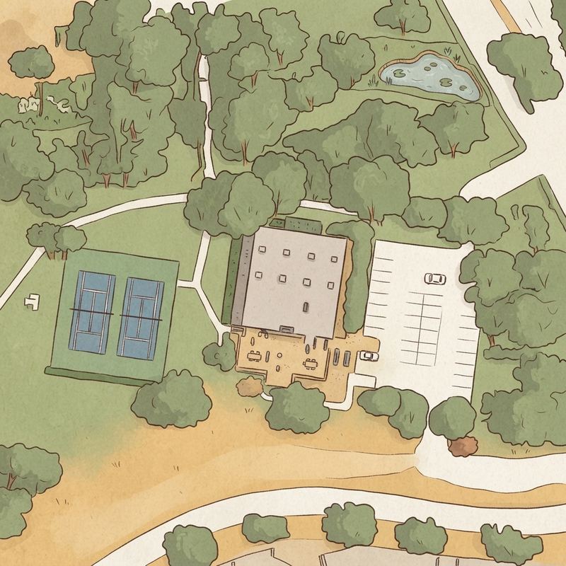 Illustrated map of Tommie M. Allen Park