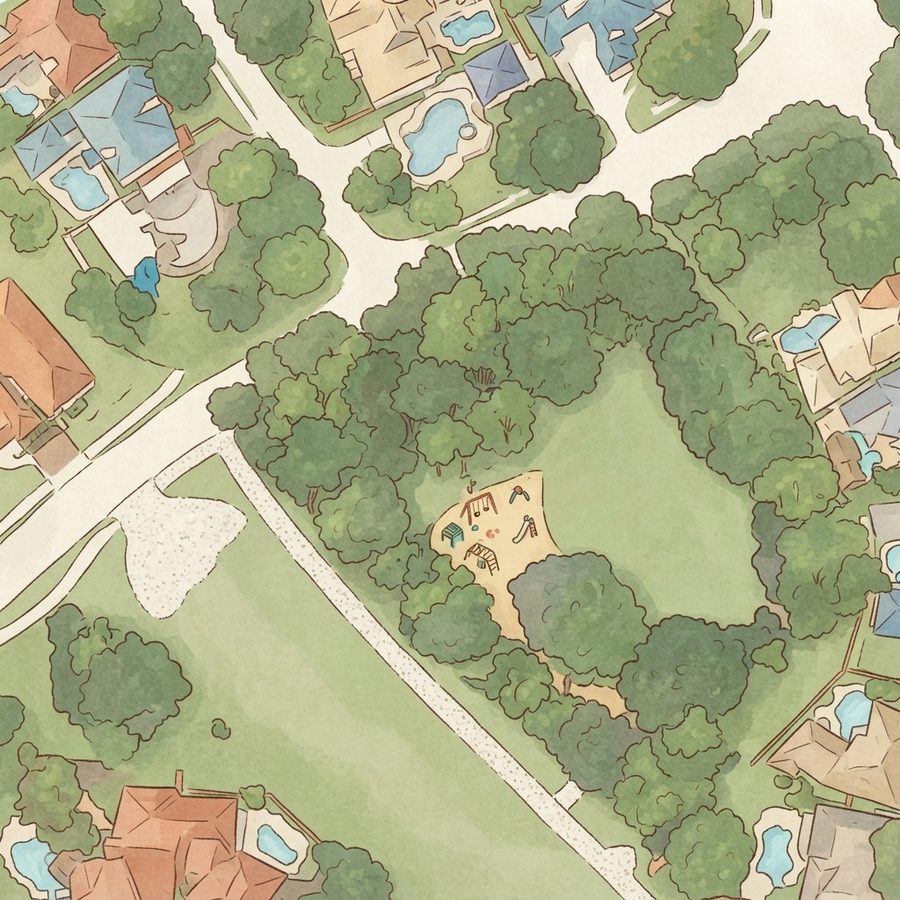 Illustrated map of Torchlite Terrace Park