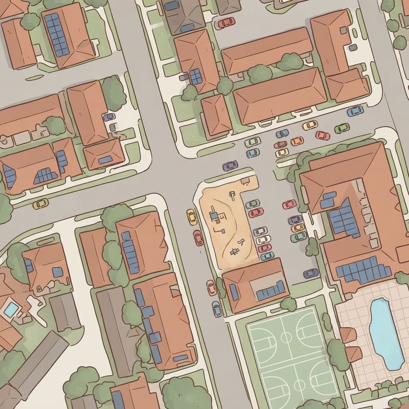 Illustrated map of Tot Lot 1