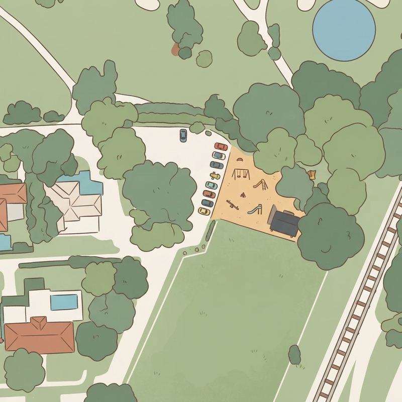 Illustrated map of Tot Lot