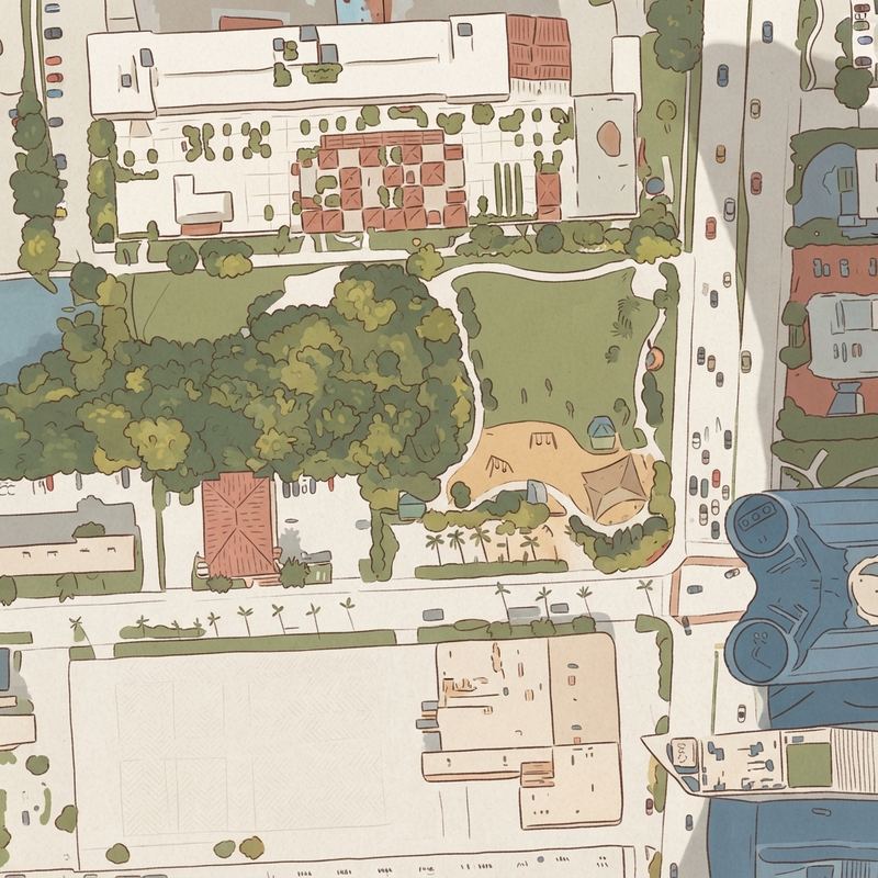 Illustrated map of Town Center Park