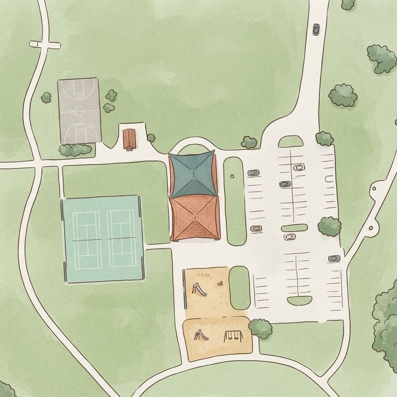 Illustrated map of Town Center Park