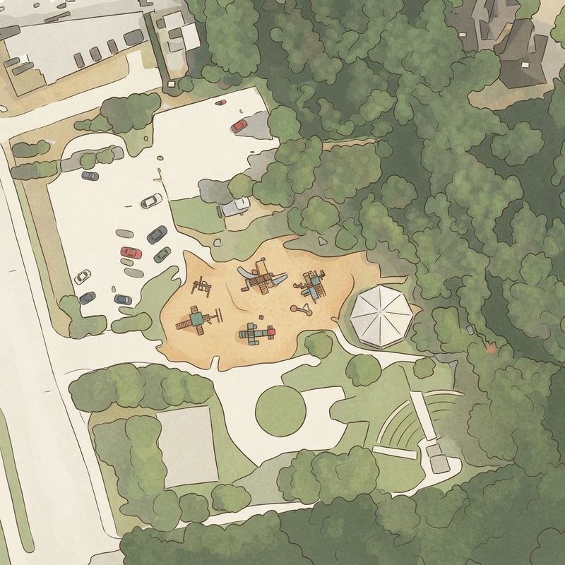 Illustrated map of Town Park