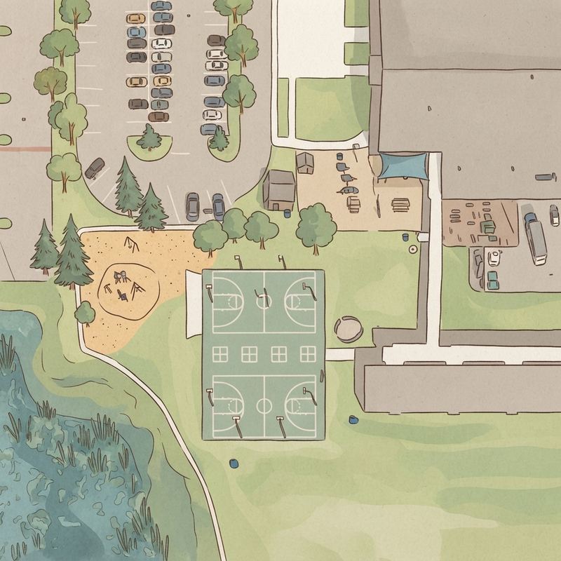 Illustrated map of Town Park