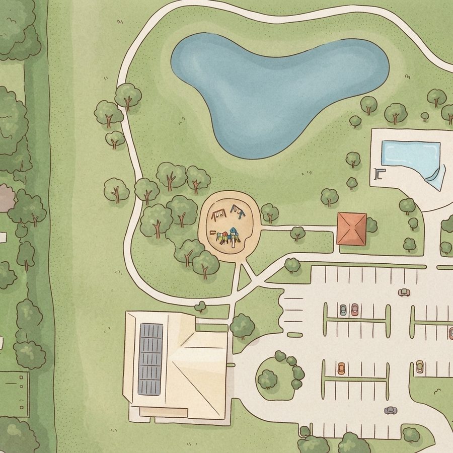 Illustrated map of Townwood Park