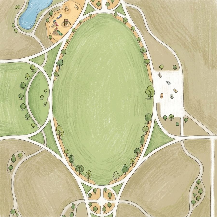 Illustrated map of Traditions Park