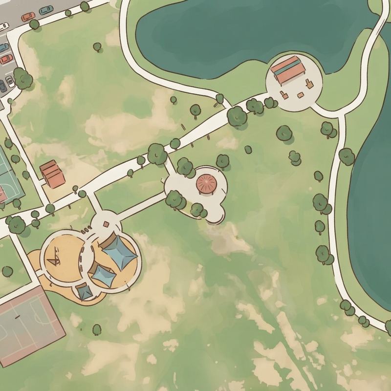 Illustrated map of Trailside Point Park