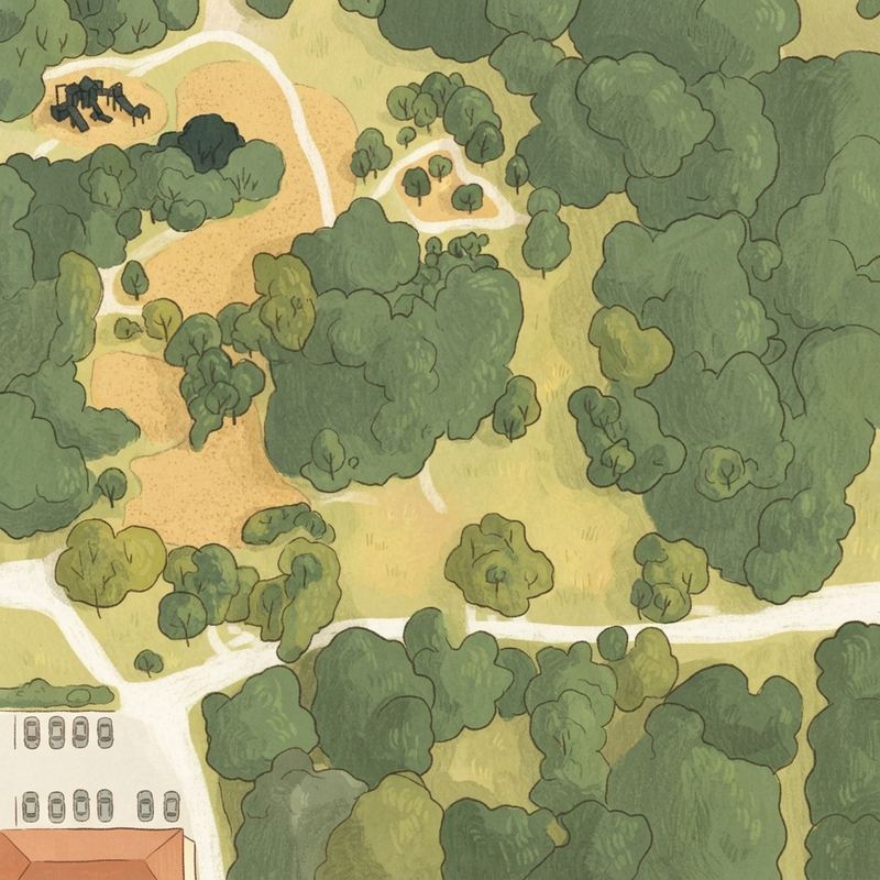 Illustrated map of Trailwood Park