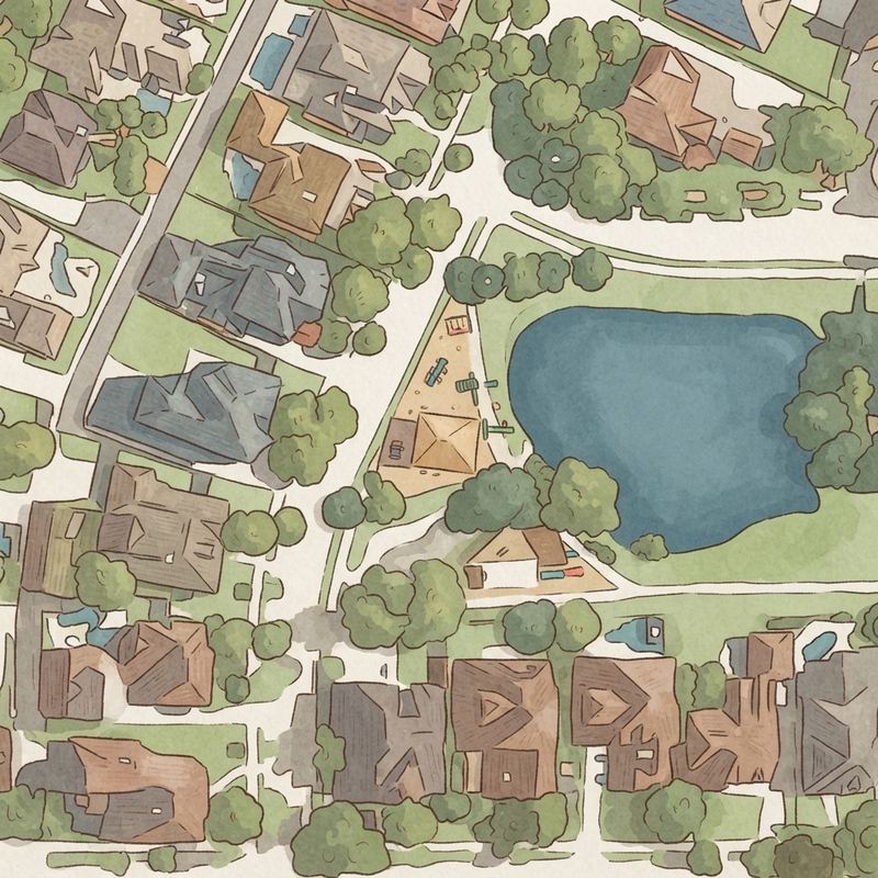 Illustrated map of Train Park