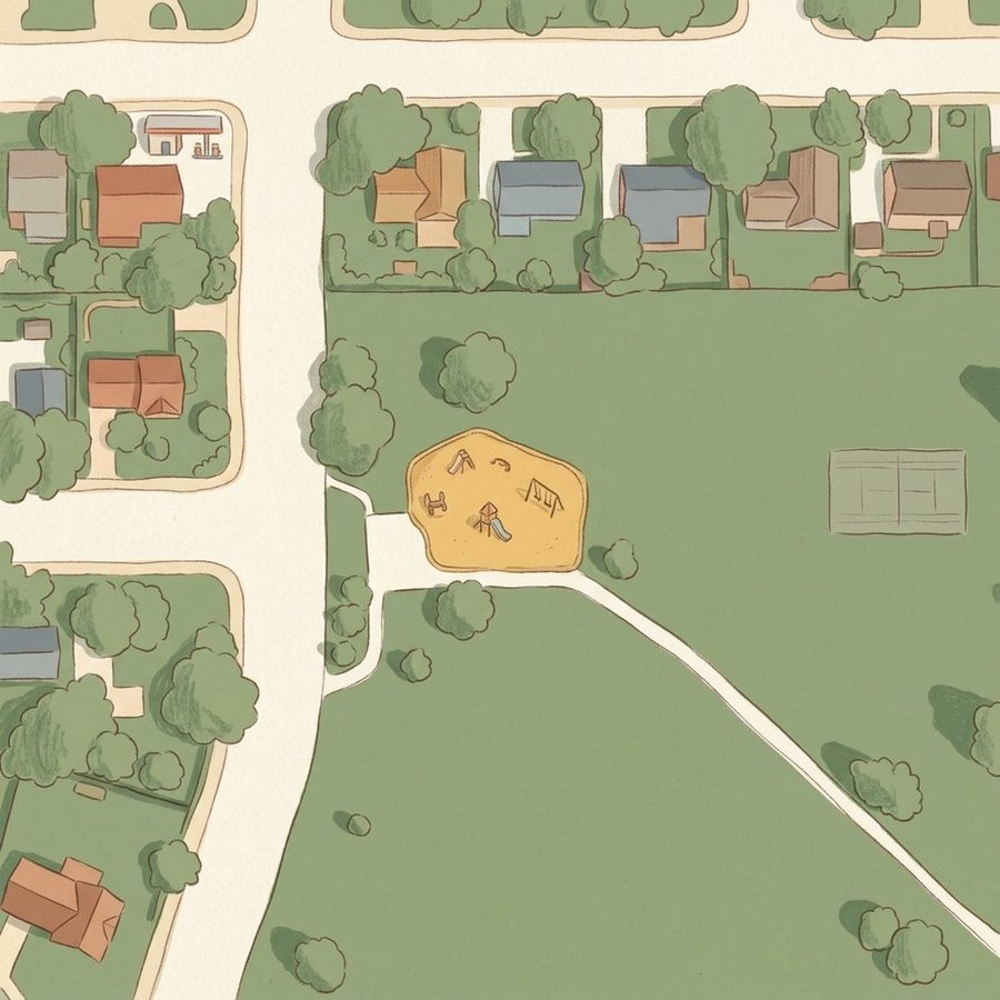 Illustrated map of Trappers Glen Park
