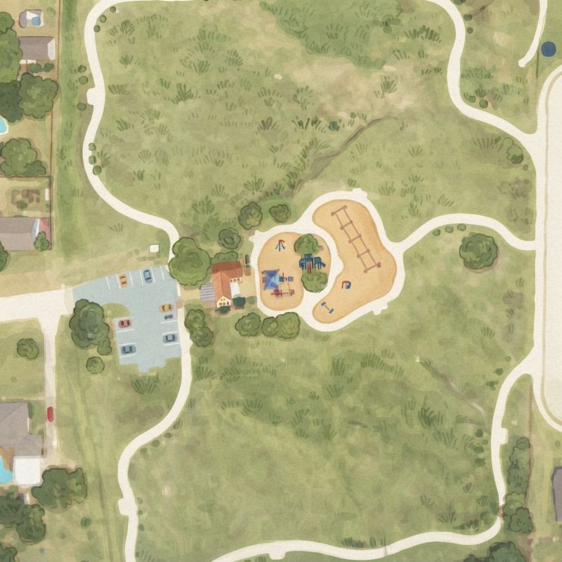 Illustrated map of Travis Farm Park