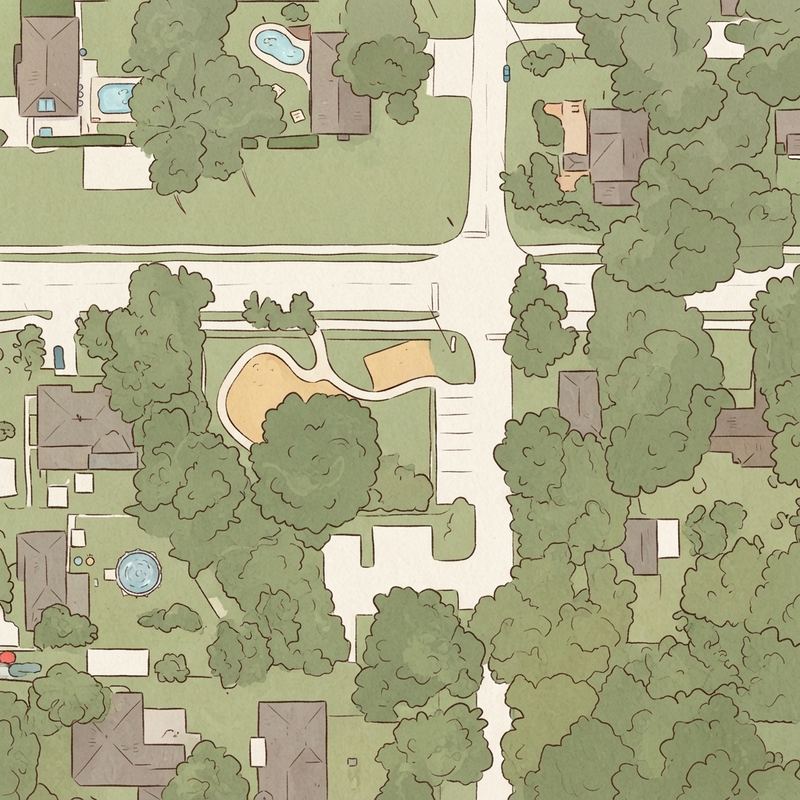 Illustrated map of Tree City Park