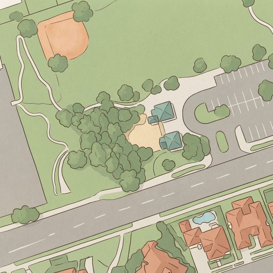 Illustrated map of Tree Top Park