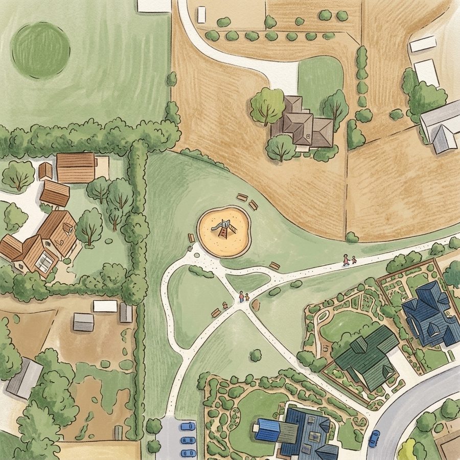 Illustrated map of Treehouse Playground