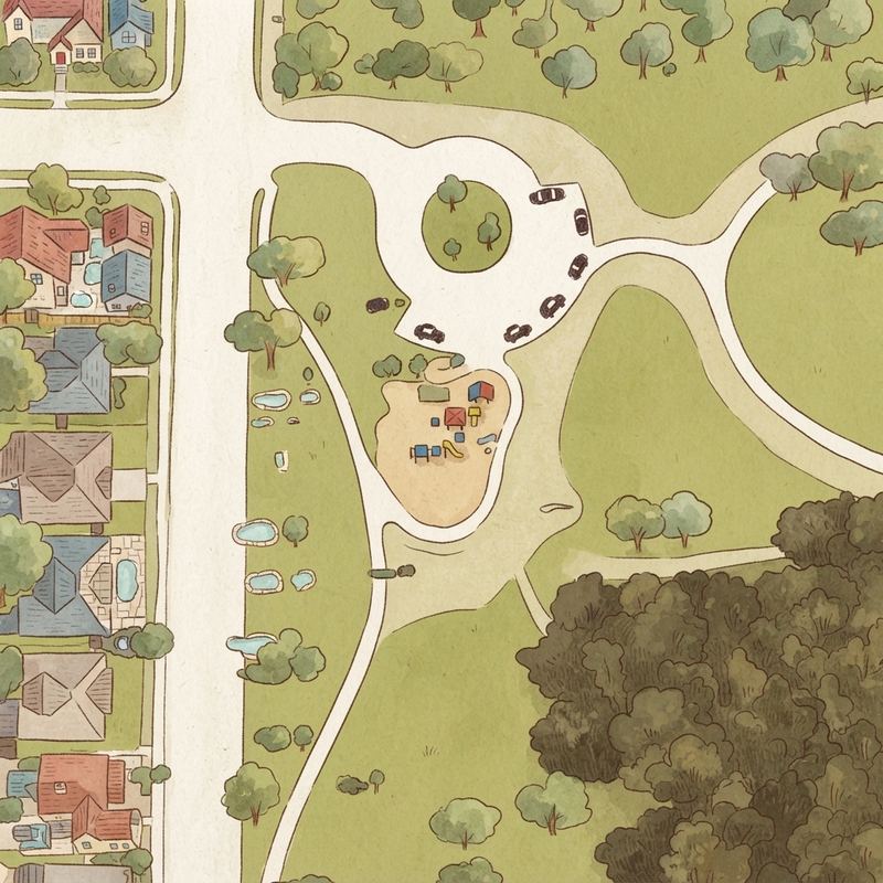 Illustrated map of Treepoint Park