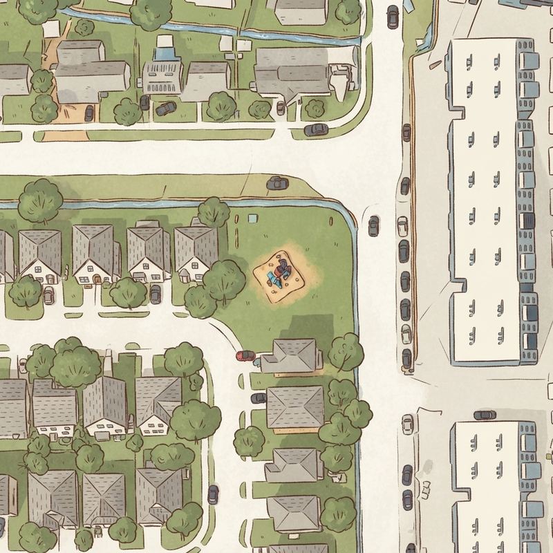Illustrated map of Triangle Park
