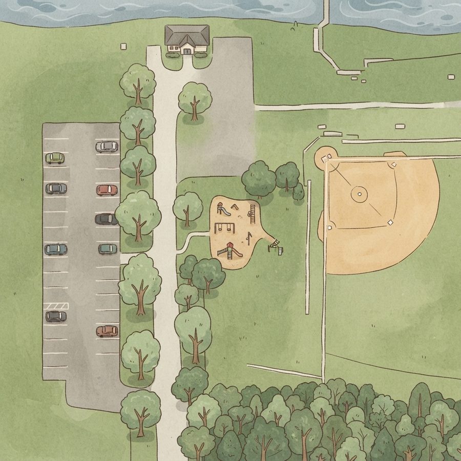 Illustrated map of Trotter (J.T.) Park
