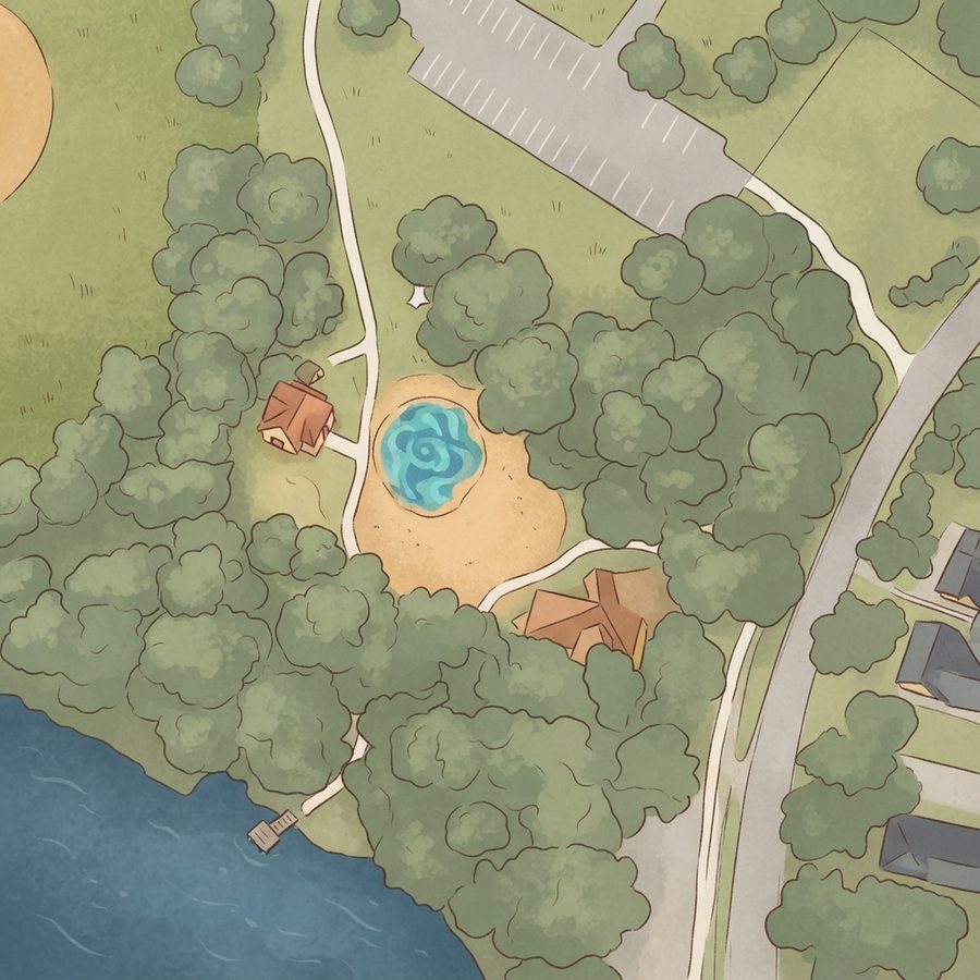 Illustrated map of Trotwood Park