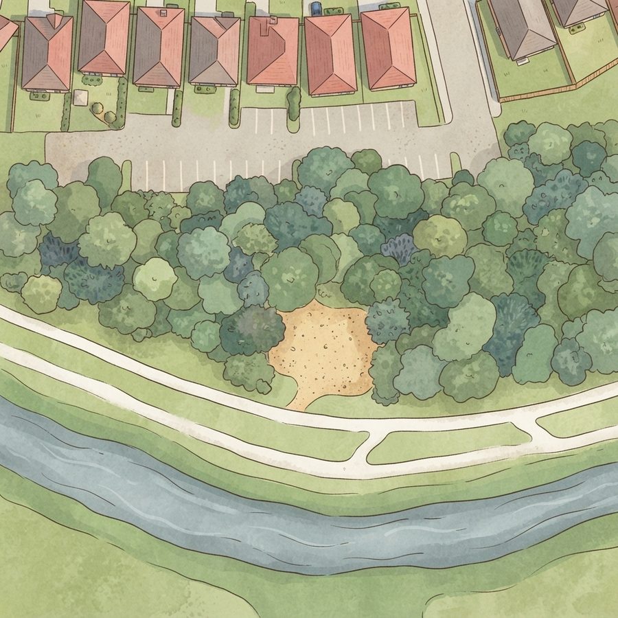 Illustrated map of Troxell Park