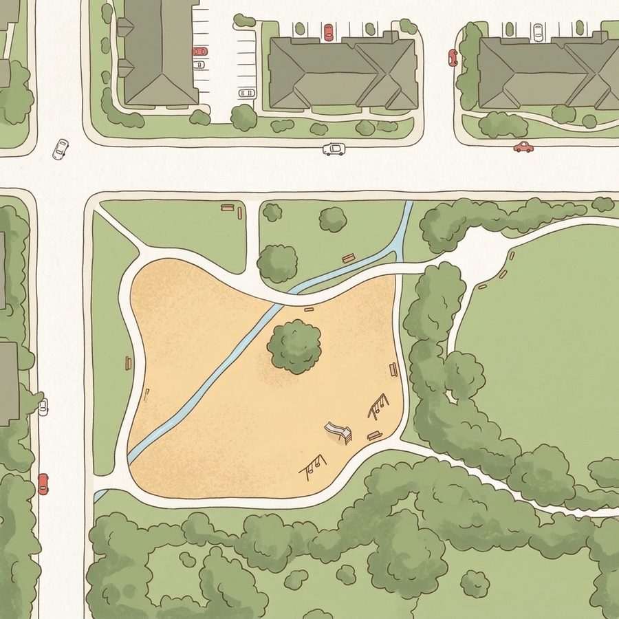 Illustrated map of Tsistsistas- Hinono'einiihi' Park