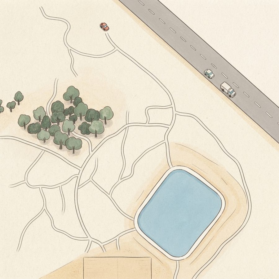 Illustrated map of Tule Springs Community Park
