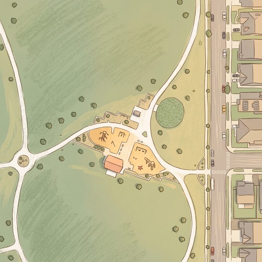 Illustrated map of Turnberry Park
