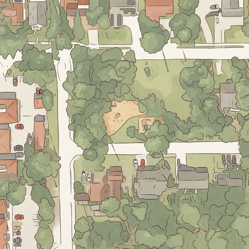 Illustrated map of Turnbull Park