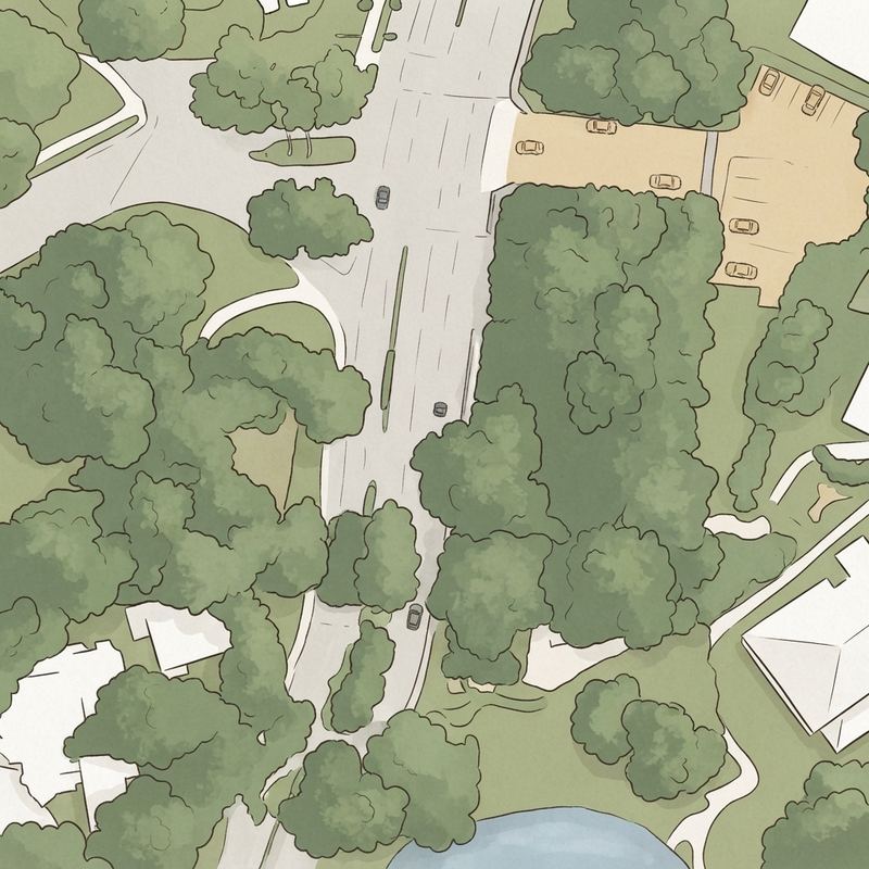 Illustrated map of Turtle Creek Parkway Park