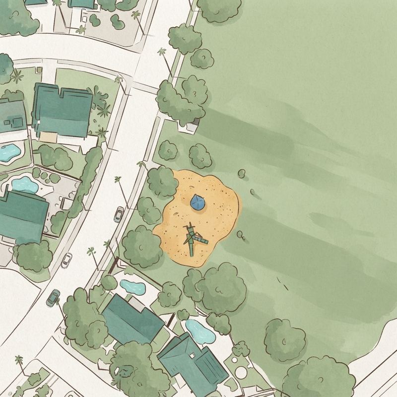Illustrated map of Turtle Park