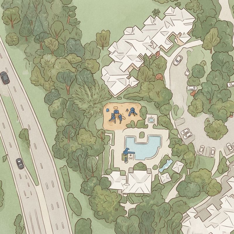 Illustrated map of Turtle Shack Playground
